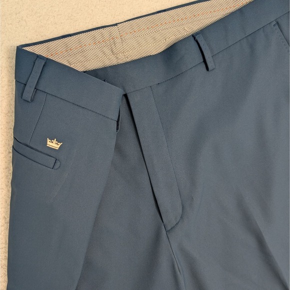 Peter Millar Crown Sport Mens 40x27" Blue Dress Pants Trousers 100% Polyester - Picture 1 of 8